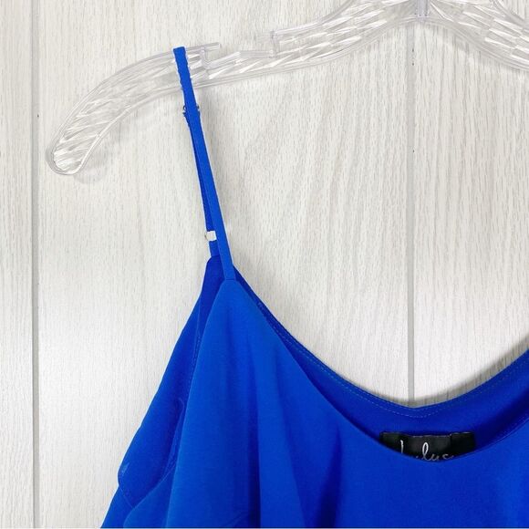 Lulus | Blue Ruffle Mini Shift Dress Size Large - Picture 7 of 13